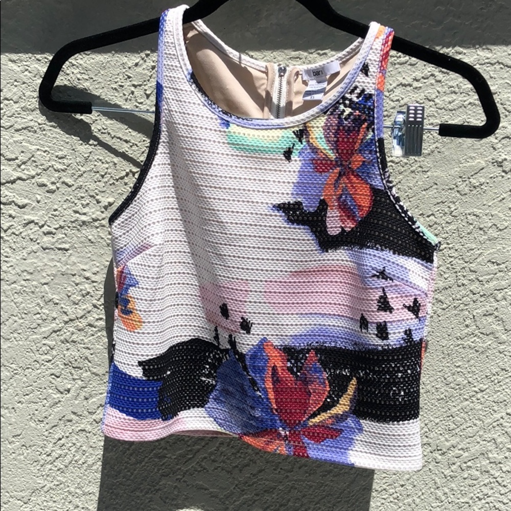 Bar III White Crop Top XS